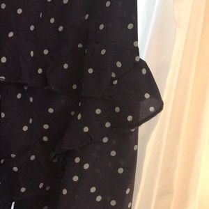 A Maeve navy and white polka dot blouse!